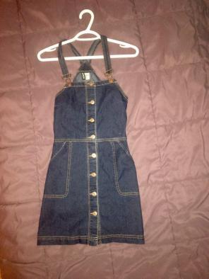 NWOT Denim overall dress