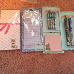 Dog stationary bundle note pads pens