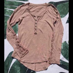 Lace Cuff Henley