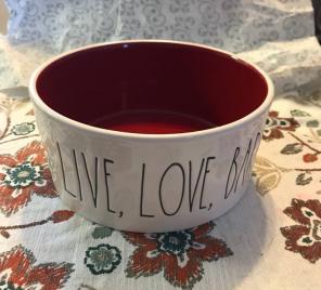 Rae Dunn Live, Love, Bark Dog Bowl