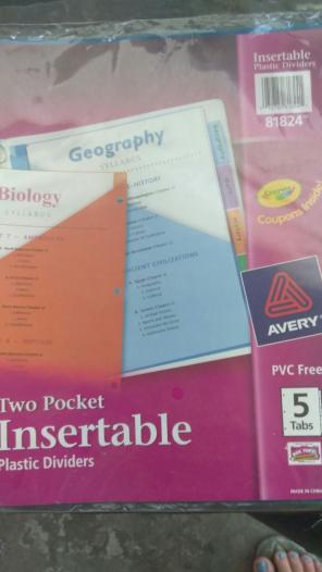 Two pocket dividers