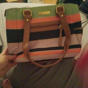 Insulated lunch bag color blocked