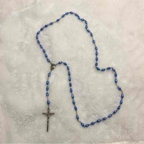 Blue Beaded Rosary