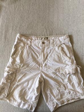 A&E - White Cargo Shorts