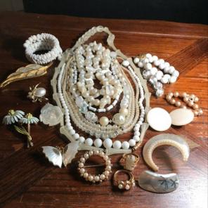 Lot #2 White Vintage Jewelry
