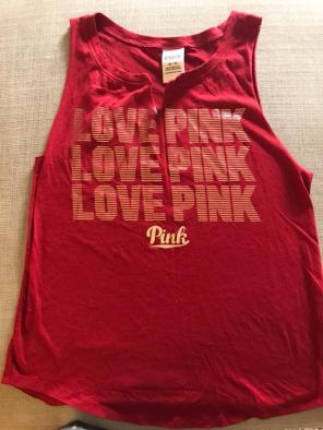 T-shirt By Pink VS red And Gold