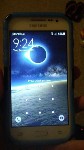 Galaxy core prime white with case