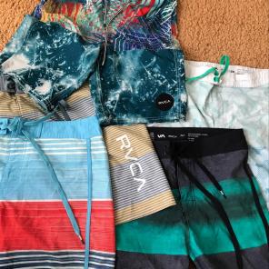 5 Boys Rvca Swim Boardshorts Size 26