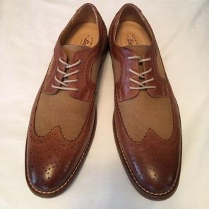 MENS BASS SPECTATOR WINGTIP SHOES
