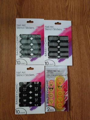 Nail stencil stickers/emoji nail files