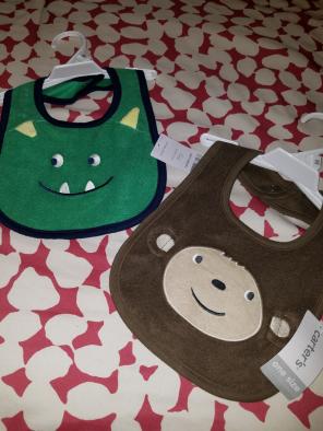 Nwt 2 carters bibs boys baby
