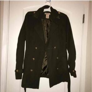 Dark green military jacket