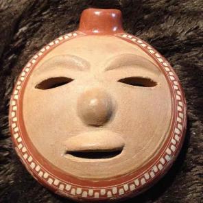 JUST REDUCED "Red Clay face Sculpture"