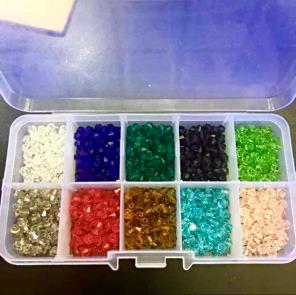 NWT 1000pcs Crystal Bicones With Storage