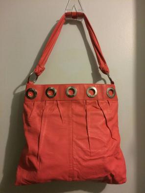 Goldenbleu Coral Leather Beatrice Hobo