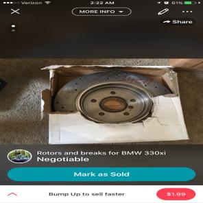 Rotors and breaks for BMW 330xi