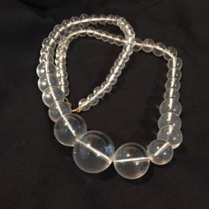 Vintage Clear Bead Necklace