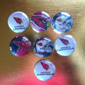 Arizona Cardinals glass bead magnets
