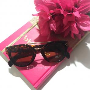 Cheetah Print & Gold Sunglasses