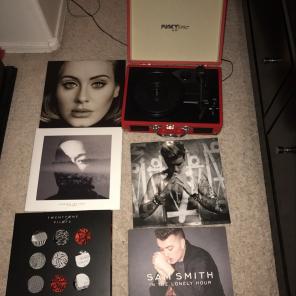 Record Player With Records
