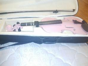Pink glittery violin