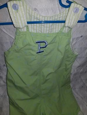 Boutique monogram overall shorts