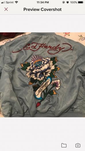 Vintage ed hardy puffer jacket