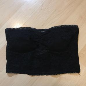 F21 Black Lace Strapless Bandeau Bra