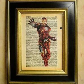 Ironman print vintage dictionary page