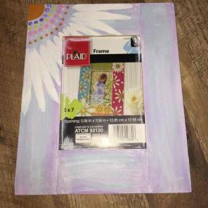 Flower painted picture frame