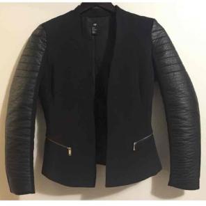 Black Collarless Blazer