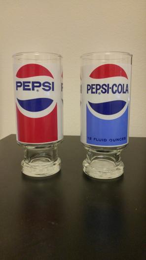 Classic Pepsi Glass pair