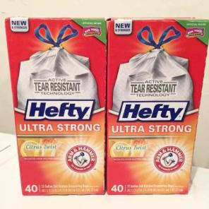 80 Hefty Strong Drawstring Trash Bags