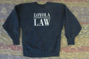 vntg champion loyola law sweater xl
