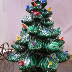 14 inch vintage ceramic Christmas tree