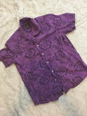 Lucky Brand Dungaree Hawaiian Shirt Sz L