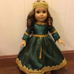 For American girl doll dress and tiara