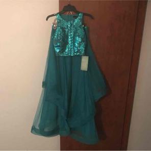 Turquoise Prom Dress Size 3