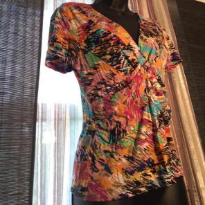 Cable & Gauge stretchy blouse top shirt