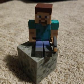 Minecraft figure + block and tool