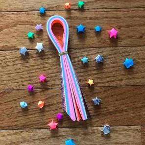 Origami Paper Star Strips