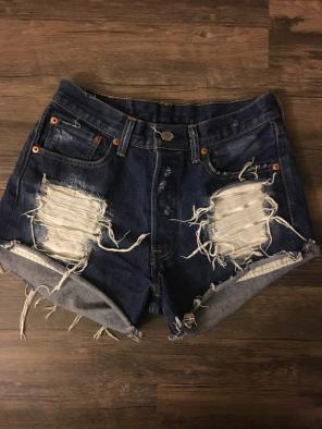Levi’s High Waisted Distressed Shorts