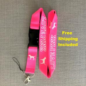 Love Pink Lanyard Free Shipping - Pink