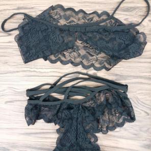Underwear Women Sexy Lace 2pcs Straps CA