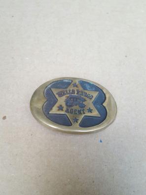 Belt Buckle Wells Fargo Agent solidbrass