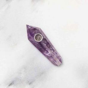 4" Hand Carved Amethyst Wand