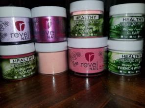 Nail dipping powders (revel and healthy)