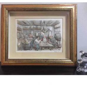 Vintage Anton Pieck 3-D At The Pub
