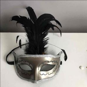 Mardi Gras black glitter mask!