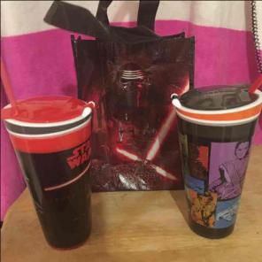 3 piece star wars awakens snack cup set